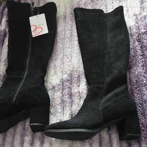 Steve Madden 38 Black Block Heel Boots